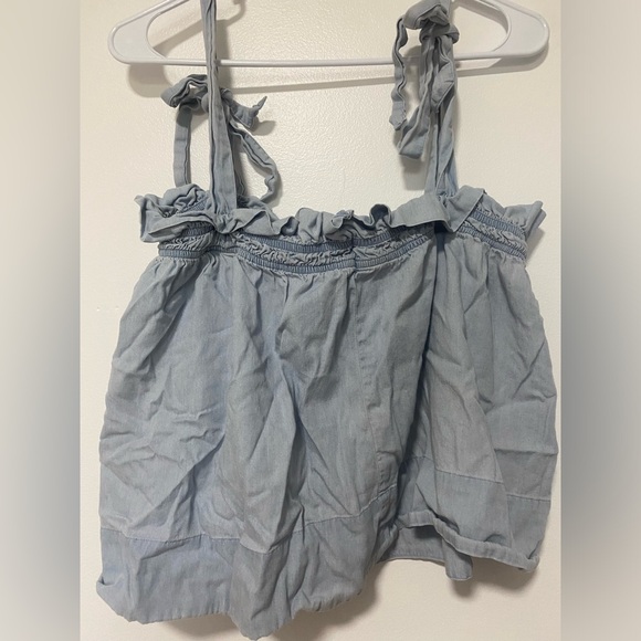 Women’s Express Blue Blouse Medium - Picture 6 of 7